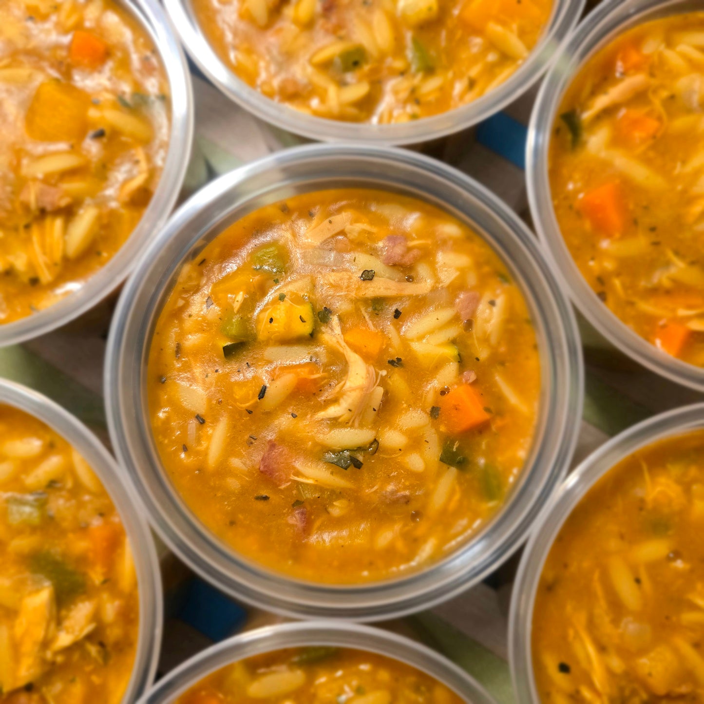 Chicken, Bacon, Vegetable & Orzo Soup - Week 1