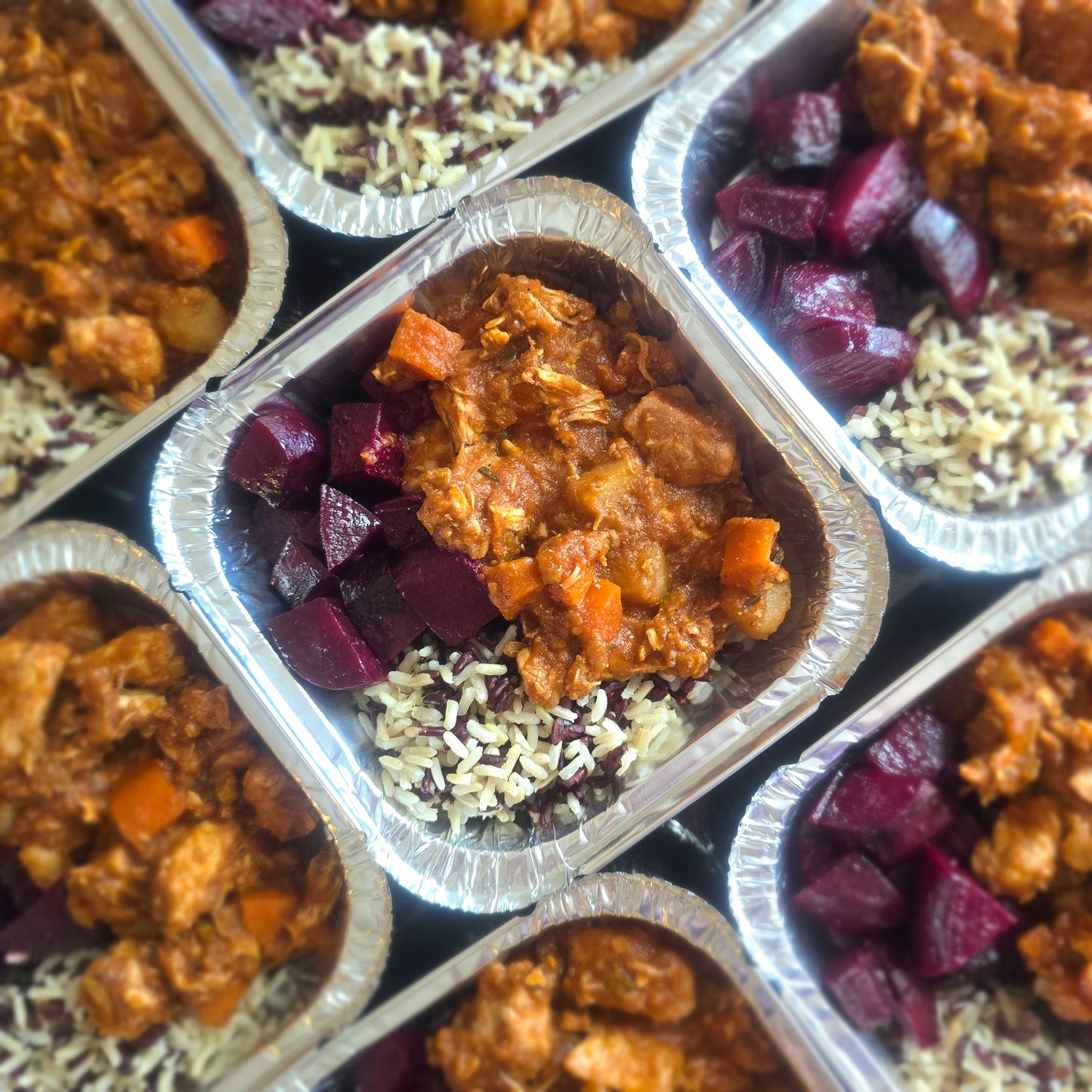 Chicken Stew with Grilled Beetroot, Black & Brown Rice - Week 4