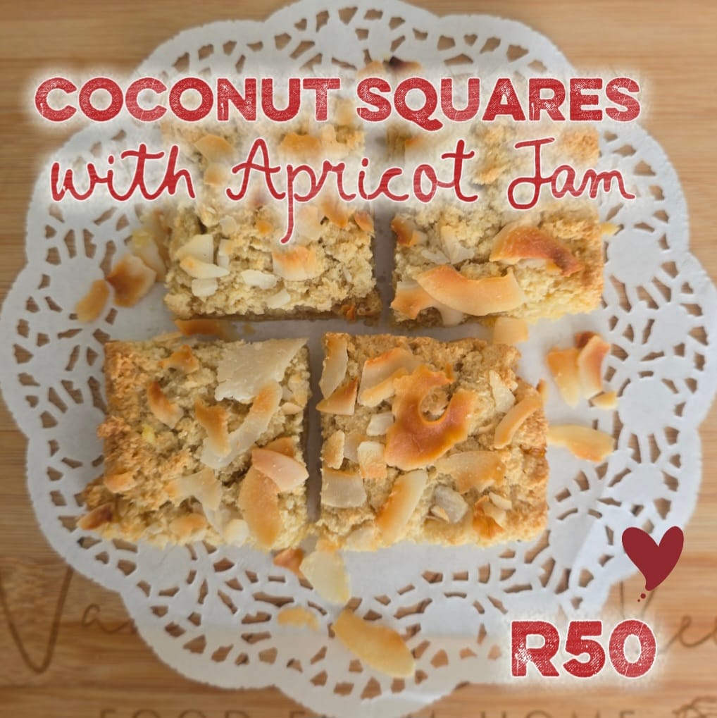Coconut Squares with Apricot Jam - Week 1
