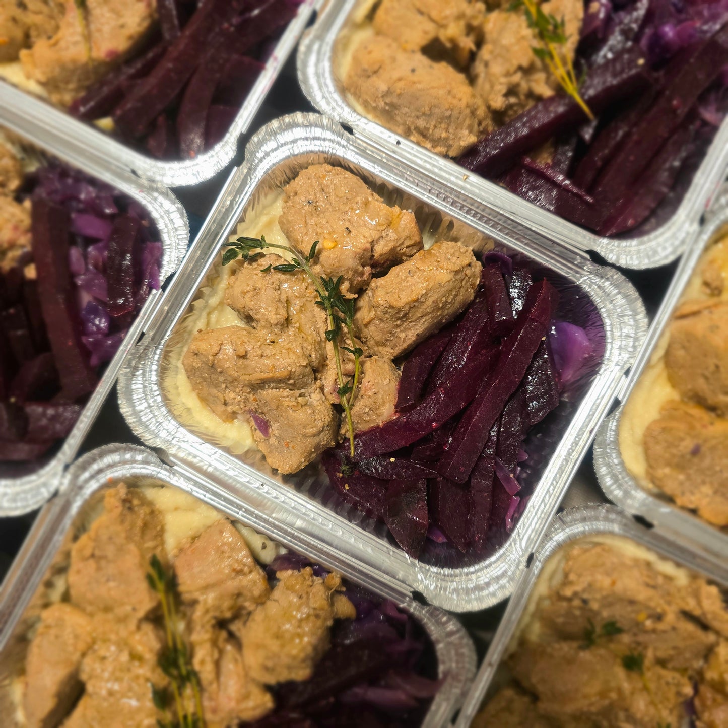 Pork fillet with Cauli Mash & Red Vegetable Stir-fry - Week 4