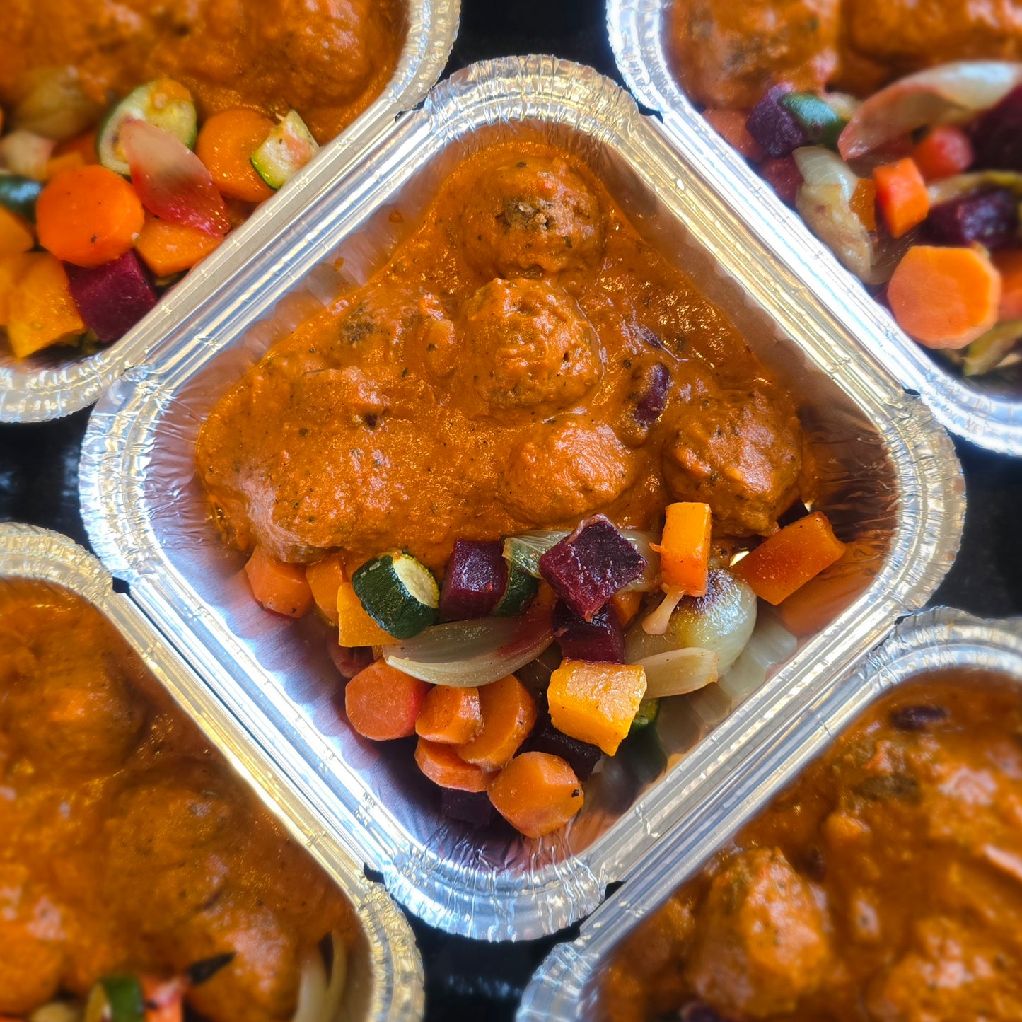 Meatballs with Roast Veggies & Tomato Gravy - Week 4