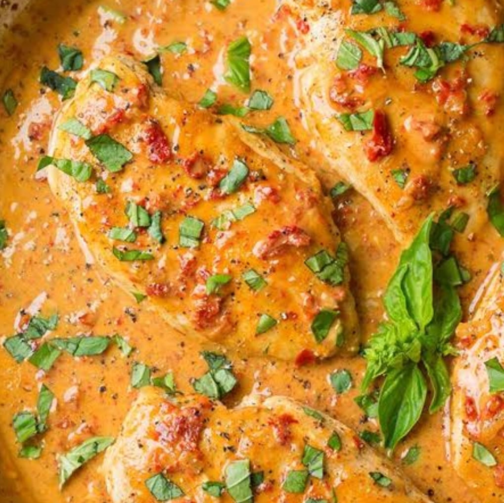 Creamy Sun Dried Tomato Chicken Casserole with Savoury Bulgur Wheat