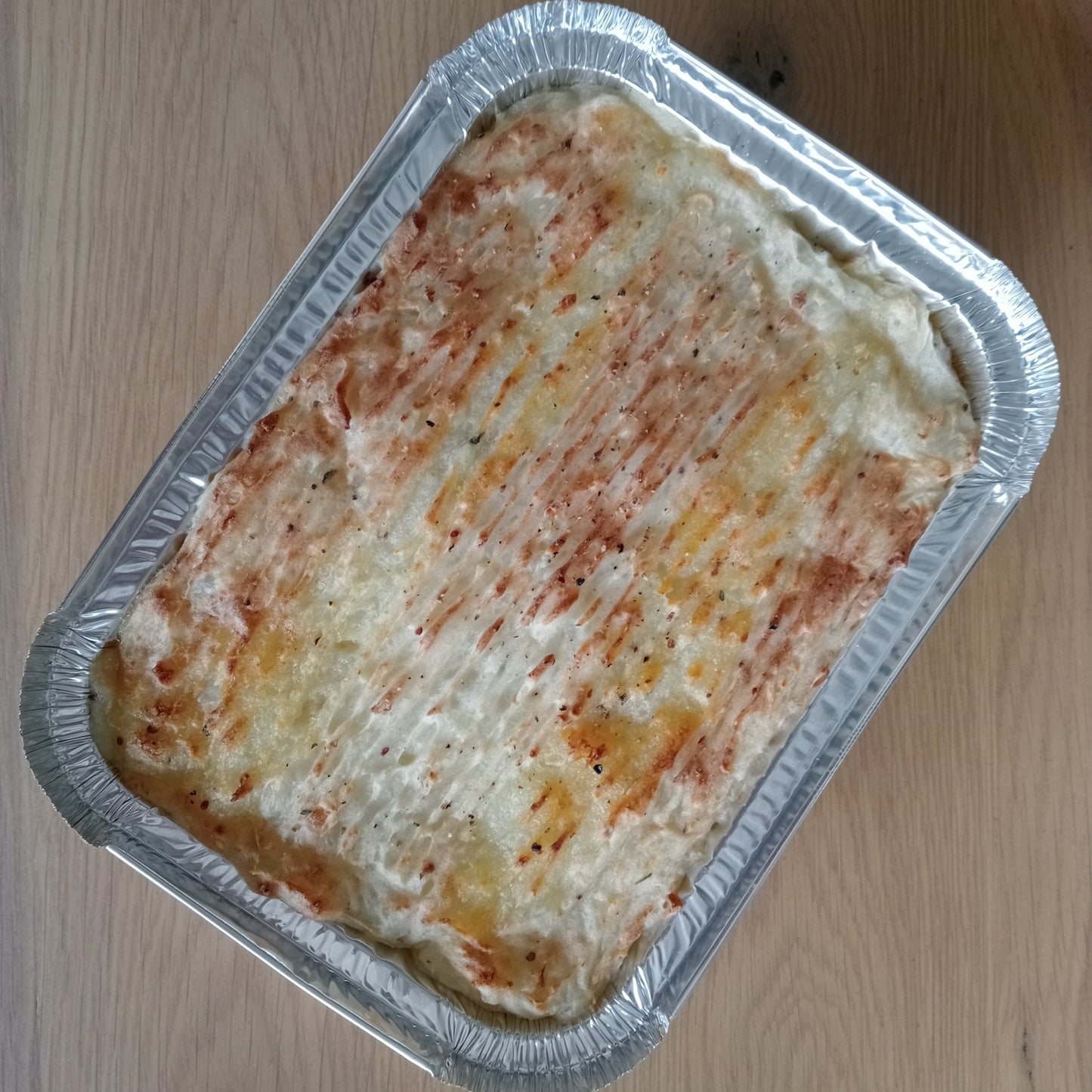 Creamy Chicken & Mushroom Pie with a Sweet Potato Mash Top