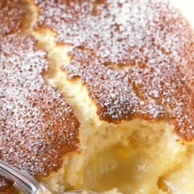 Baked Lemon Sauce Pudding