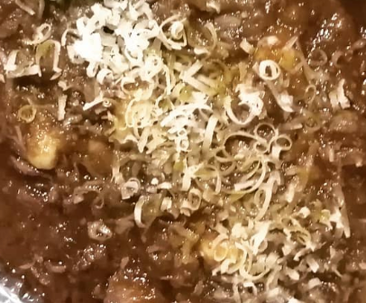Gnocchi & Beef Steak in Creamy Mushroom Sauce
