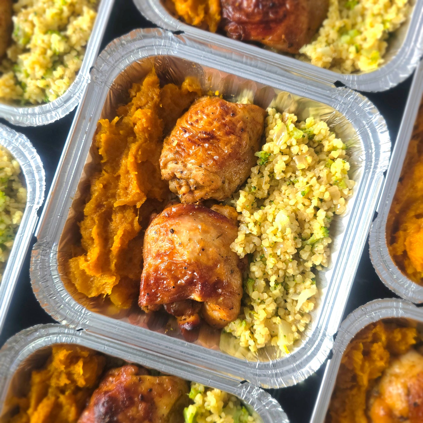 Grilled Chicken Thighs with Cauli Mash, Beetroot & Quinoa - Week 5