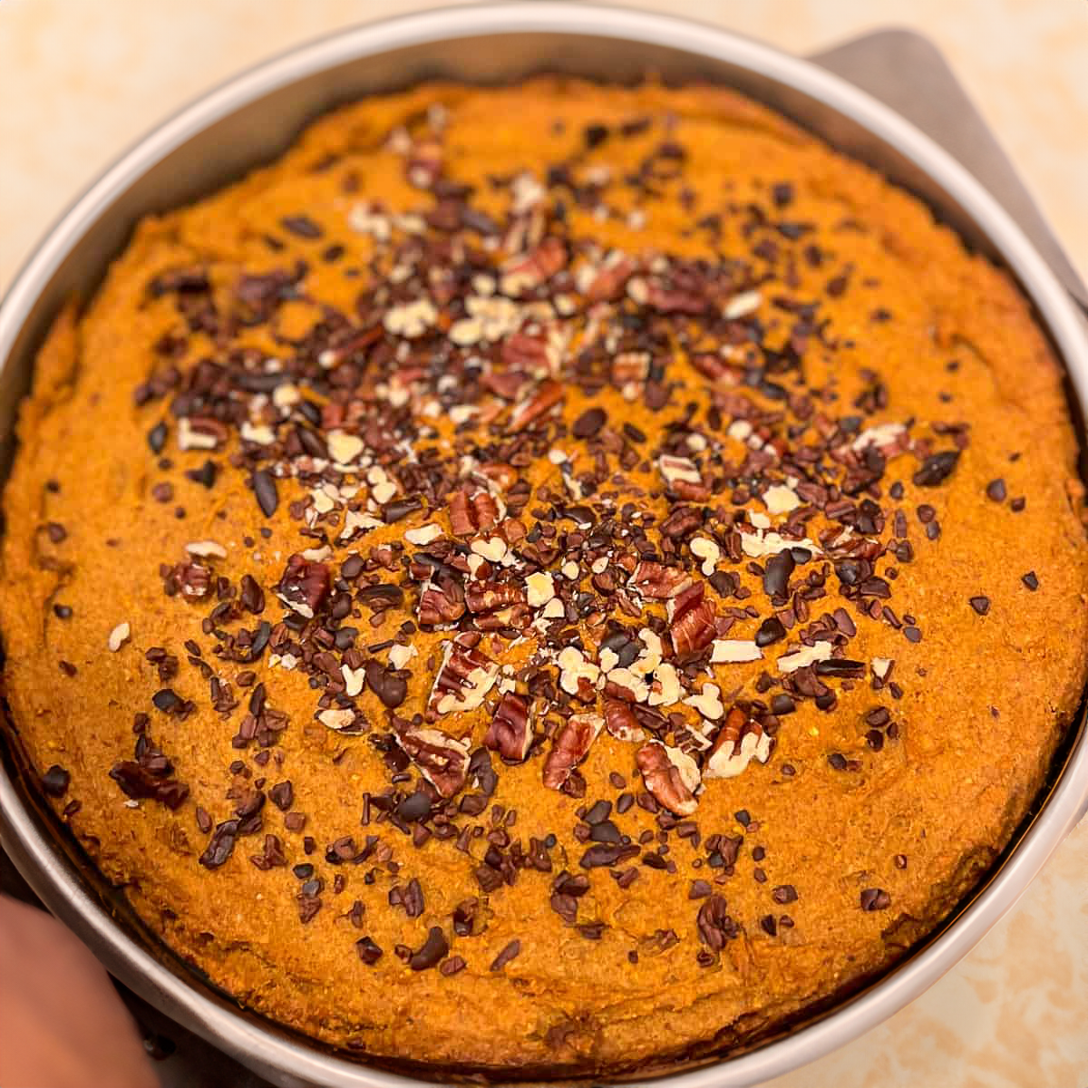 Oven Baked Sweet Potato Pie with Pecan Nut Crumble - Week 4