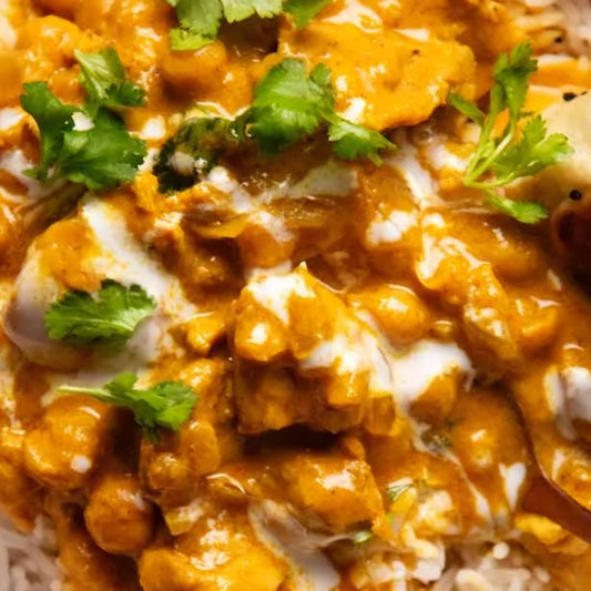 Pork Chipolata Coconut Cream Curry with Grilled Butternut