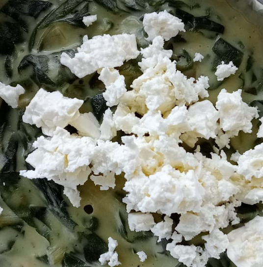 Creamed Spinach with Feta - Week 1