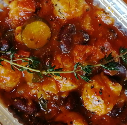 Smoky Pork Banger, Bean & Bacon Casserole