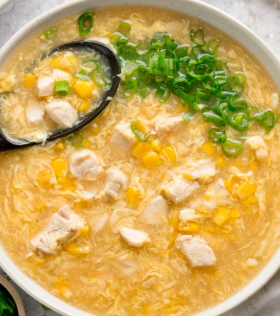 Asian Style Chicken and Corn Soup