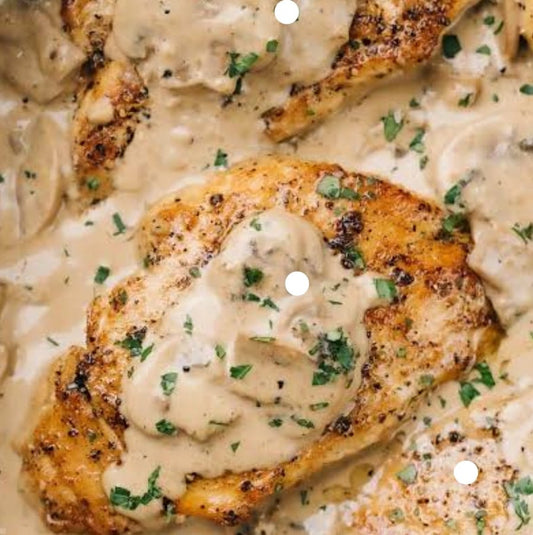 "Cheddamelt" Chicken Fillet with Mushroom Sauce & Mash