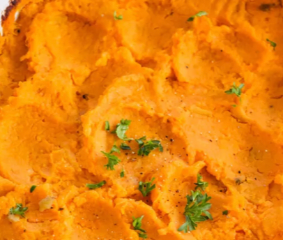 Chicken & Mushroom Pot Pie with Sweet Potato Top