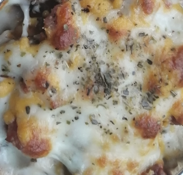 Creamy Chicken, Mushroom & Bacon Gnocchi Bake